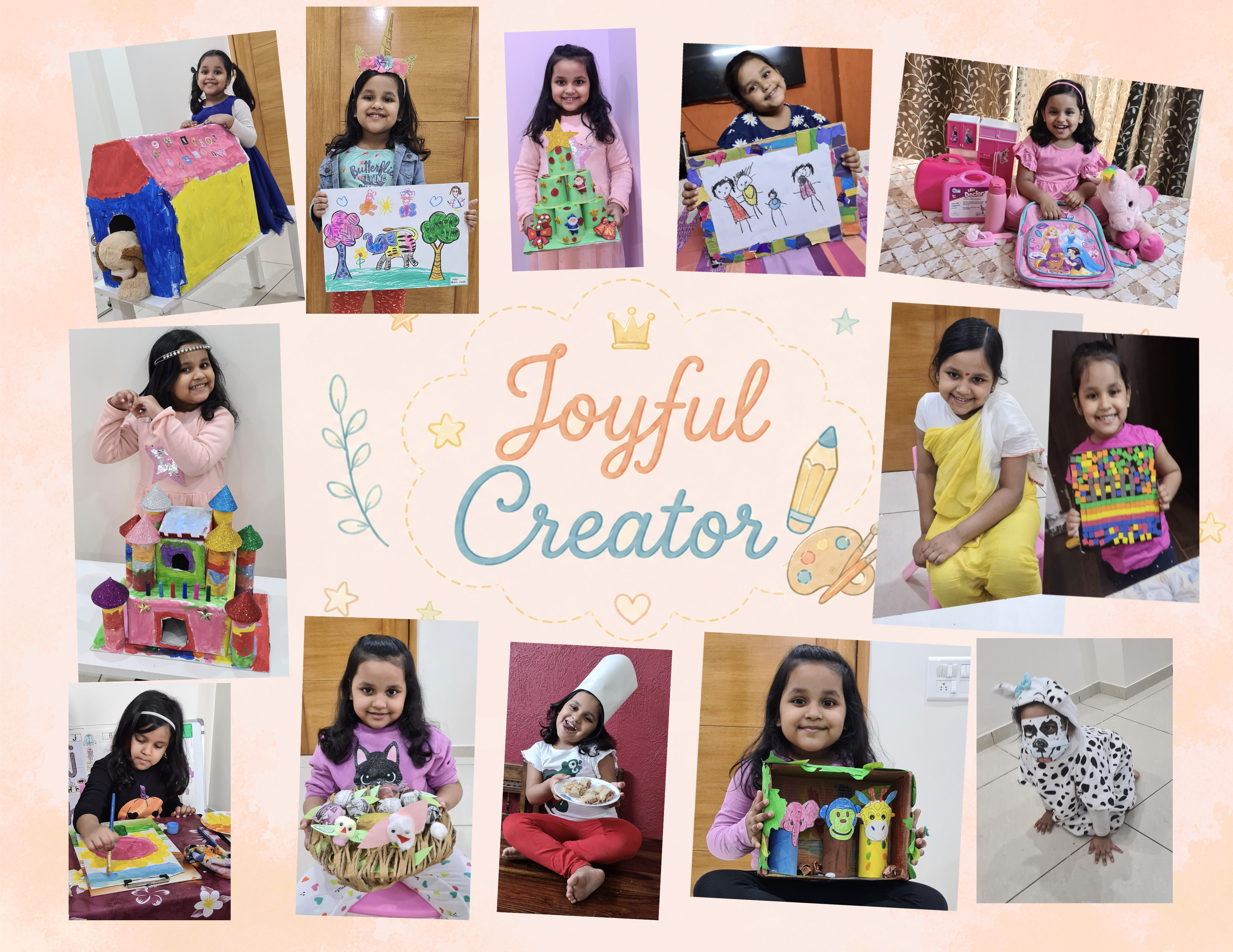 Araina joyful creator collage
